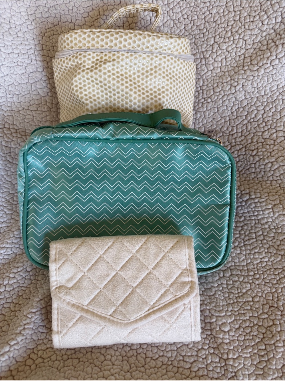 Lot of Three (3) Travel-Cosmetic-Jewelry Bags